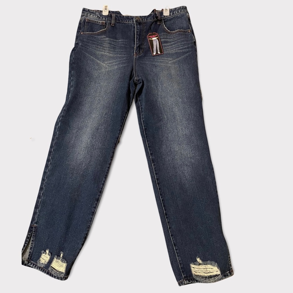 Plus size,No Boundaries Split Hem Straight Leg jean, size 19